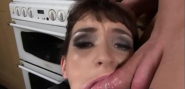  Ballgagged tattooed brit banged